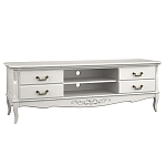 ТВ-тумба белая из массива бука с 4-мя ящиками и 2-мя полками White Provence варинант исполнения - 1 | Loft Concept в Уфе