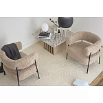 Кресло полукруглое мягкое с буклированной обивкой Armchair with Boucle Upholstery варинант исполнения - 5 | Loft Concept в Уфе