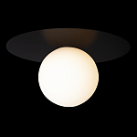 Потолочный светильник с белым шарообразным плафоном и черным круглым основанием Matisse варинант исполнения - 1 | Loft Concept в Уфе