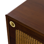 ТВ-тумба из ореха с плетеным декором Eland Wooden Wicker TV Stand варинант исполнения - 6 | Loft Concept в Уфе