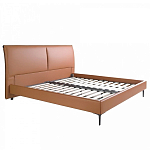 Кровать двуспальная коричневая из экокожи Modern Look варинант исполнения - 2 | Loft Concept в Уфе