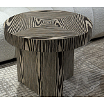 Столик журнальный круглый с полосатым узором Zebroids варинант исполнения - 4 | Loft Concept в Уфе