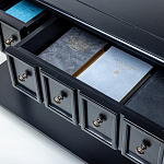 Черная консоль с выдвижными ящиками Monica варинант исполнения - 2 | Loft Concept в Уфе