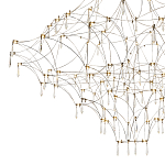 Люстра с тонким металлическим каркасом цвета хром Quasar варинант исполнения - 3 | Loft Concept в Уфе