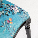 Стул из массива бука бирюзовый с изображением птиц в саду Turquoise Chinoiserie Blue Bird Chair варинант исполнения - 4 | Loft Concept в Уфе