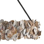 Люстра круглая с абажуром из устричных раковин Sea Ravens варинант исполнения - 1 | Loft Concept в Уфе