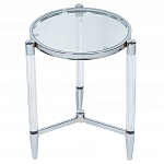 Приставной столик со стеклянной столешницей Deimos варинант исполнения - 1 | Loft Concept в Уфе