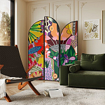 Ширма цветочный принт Colored Partition варинант исполнения - 3 | Loft Concept в Уфе