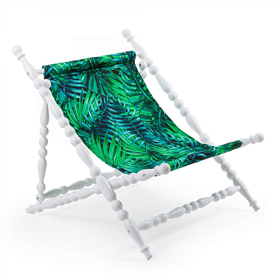 Стул Seletti Heritage Foldable Deckchair Leave white
