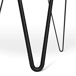 Стол журнальный c круглой столешницей из стекла серого цвета Gray and Gold Marble варинант исполнения - 6 | Loft Concept в Уфе