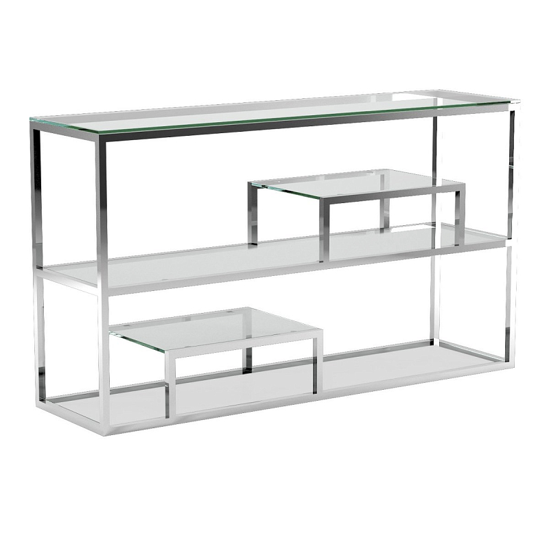 Консоль Step Console Silver Серебряный Прозрачный (Transparent) в Уфе | Loft Concept 