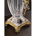 Ваза из прозрачного стекла с бронзовой вставкой в виде цветущей ветви Eden Garden porcelain and bronze варинант исполнения - 4 | Loft Concept в Уфе