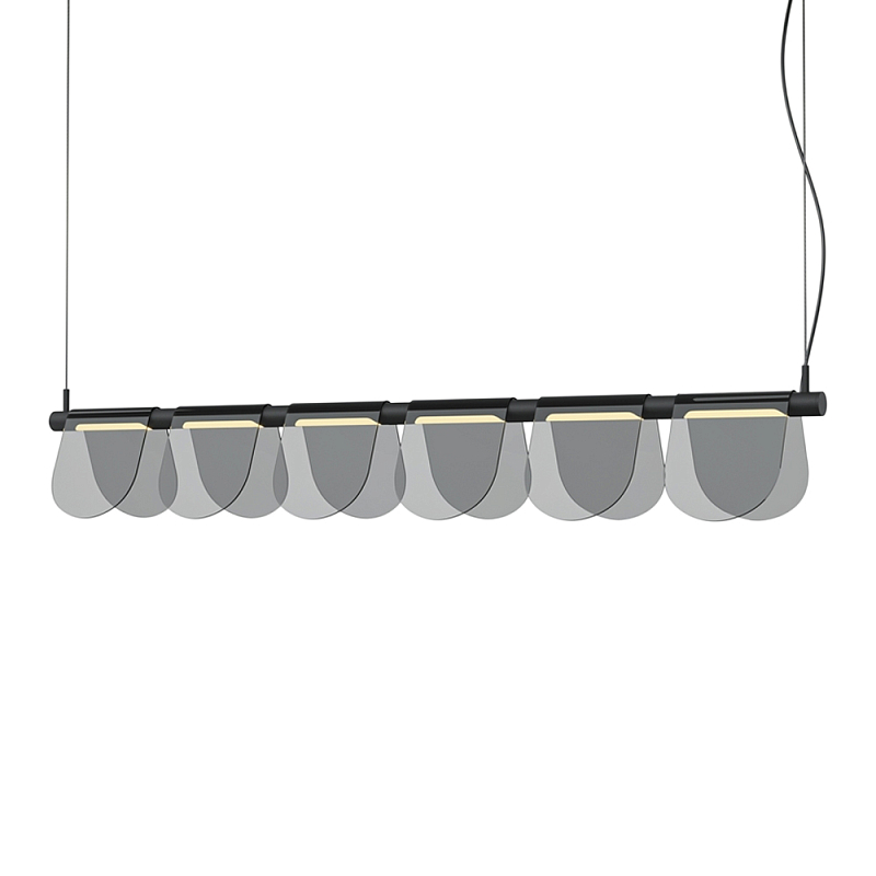 Люстра подвесная Fluffy 3000К 30Вт Серый Черный в Уфе | Loft Concept 