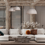 Подвесной светильник в форме купола белого цвета с ажурной бахромой Tactile Line варинант исполнения - 12 | Loft Concept в Уфе