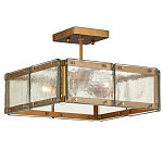 Потолочный светильник квадратный из толстого литого стекла Cast Glass варинант исполнения - 1 | Loft Concept в Уфе