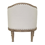 Кресло низкое с мягкой обивкой из льна на 4-х деревянных ножках Emile Armchair beige варинант исполнения - 2 | Loft Concept в Уфе