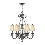 Люстра с 7-ю кремовыми текстильными абажурами Hinkley варинант исполнения - 2 | Loft Concept в Уфе