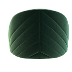 Барный стул со спинкой и металлической подставкой на 4-х деревянных ножках Зеленый Велюр Vendramin Chair варинант исполнения - 3 | Loft Concept в Уфе