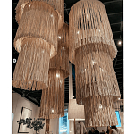 Люстра круглая трехъярусная из бахромы Milk Gradient Braided Fringe варинант исполнения - 5 | Loft Concept в Уфе