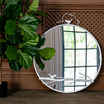 Зеркало настенное в раме белого цвета с декором птица на ветке Mirror Portal варинант исполнения - 2 | Loft Concept в Уфе