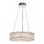 Люстра подвесная круглая из прозрачного хрусталя с корпусом из металла цвета хром Selfsufficient варинант исполнения - 1 | Loft Concept в Уфе
