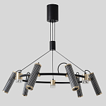 Люстра круглая с 9-ю цилиндрическими плафонами на магнитном креплении Bronze Concert варинант исполнения - 1 | Loft Concept в Уфе