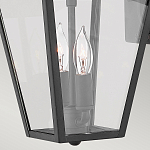 Настенный фонарь черного цвета с прозрачным стеклянным плафоном трапециевидной формы Hinkley варинант исполнения - 10 | Loft Concept в Уфе