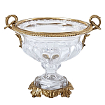 Чаша из прозрачного стекла с бронзовой подставкой и ручками Eden Garden варинант исполнения - 1 | Loft Concept в Уфе