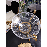 Чаша из прозрачного рельефного стекла на бронзовой подставке Eden Garden варинант исполнения - 2 | Loft Concept в Уфе