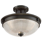 Потолочный светильник со стеклянным плафоном в виде купола Quoizel варинант исполнения - 8 | Loft Concept в Уфе