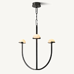 Люстрас 3-мя мраморными плафонами в форме купола Light Warm Light варинант исполнения - 3 | Loft Concept в Уфе