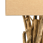 Настольная лампа с каркасом в виде веток деревьев и тканевым абажуром Natural Driftwood варинант исполнения - 1 | Loft Concept в Уфе
