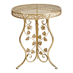 Столик приставной золотистый с орнаментом на столешнице Tanzania варинант исполнения - 1 | Loft Concept в Уфе