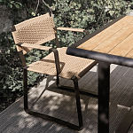 Дизайнерский стул с каркасом из металла с плетеными сиденьем и спинкой GREEN POINT Chair варинант исполнения - 11 | Loft Concept в Уфе