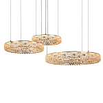 Люстра из 3-х колец с текстурной огранкой Reflection of Reality варинант исполнения - 2 | Loft Concept в Уфе