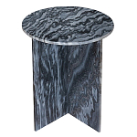Столик кофейный с столешницей из черного мрамора Compact Black Marble Table варинант исполнения - 1 | Loft Concept в Уфе