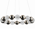 Светодиодная кольцевая люстра Crystal Globule Chrome Chandelier Gold варинант исполнения - 1 | Loft Concept в Уфе