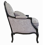 Кресло Ava Classical Armchair black and grey velour варинант исполнения - 1 | Loft Concept в Уфе