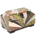 Шкатулка из натурального камня змеевик Stone Casket варинант исполнения - 2 | Loft Concept в Уфе