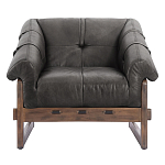 Кресло Duncan винтажная черная кожа варинант исполнения - 1 | Loft Concept в Уфе