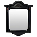 Зеркало черное настенное прямоугольное в стиле прованс Black Provence варинант исполнения - 1 | Loft Concept в Уфе