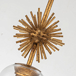 Подвесной светильник золотого цвета с колоколообразным стеклянным плафоном и декоративным элементом Elstead Lighting варинант исполнения - 5 | Loft Concept в Уфе