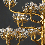 Люстра золотая в виде растения Golden Flower Glade варинант исполнения - 5 | Loft Concept в Уфе