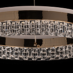 Люстра в виде кольца золотого цвета с прозрачными вставками Radiant Rail варинант исполнения - 8 | Loft Concept в Уфе