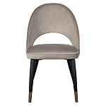 Стул велюровый серо-бежевый Schelde Gray Beige варинант исполнения - 1 | Loft Concept в Уфе