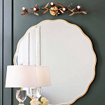 Золотое настенное зеркало Yvon Mirror варинант исполнения - 1 | Loft Concept в Уфе