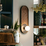 Бра с декором из плетеного бамбука Wicker Oval Lamp варинант исполнения - 4 | Loft Concept в Уфе