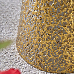 Журнальный столик с конусообразной основой и текстурной поверхностью золотого цвет Ethnic Metal варинант исполнения - 4 | Loft Concept в Уфе