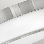 Потолочный светильник для ванных комнат цвета никель с плафоном из опалового стекла и декоративными держателями Hinkley варинант исполнения - 3 | Loft Concept в Уфе