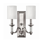 Бра с 2-мя белыми текстильными абажурами Hinkley варинант исполнения - 1 | Loft Concept в Уфе